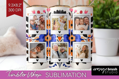 Folk Flowers Photo Tumbler PNG - Floral Picture Tumbler Wrap Product Image 1