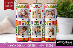 Folk Flowers Photo Tumbler PNG - Floral Picture Tumbler Wrap Product Image 1