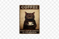 Vintage Black Cat Sublimation Clipart Product Image 3