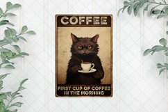 Vintage Black Cat Sublimation Clipart Product Image 1
