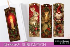 Vintage Christmas Bookmark - Retro Christmas Bookmarks PNG Product Image 1