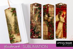 Vintage Christmas Bookmark - Retro Christmas Bookmarks PNG Product Image 1