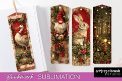 Vintage Christmas Bookmark - Retro Christmas Bookmarks PNG Product Image 1