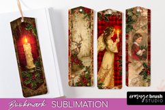Vintage Christmas Bookmark - Retro Christmas Bookmarks PNG Product Image 1
