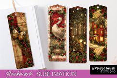 Vintage Christmas Bookmark - Retro Christmas Bookmarks PNG Product Image 1