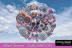 Vizsla Wind Spinner Dog Sublimation Floral PNG Product Image 1