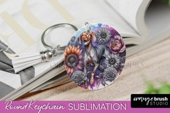 Vizsla Keychain Dog Sublimation Floral PNG Product Image 1
