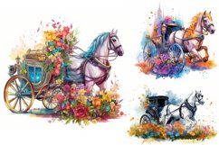 Floral Carriage Horses Pack | Floral Horses Sublimation Pack Product Image 2