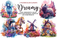 Dreamy Watercolor Clipart Png Pack | Magical Clipart Bundle Product Image 1