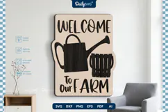 Welcome To Our Farm Wall Decor SVG Farmhouse Sign Product Image 3