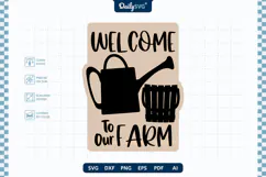 Welcome To Our Farm Wall Decor SVG Farmhouse Sign Product Image 2