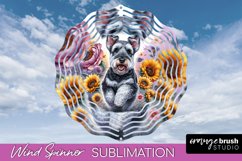 Welsh Terrier Wind Spinner Dog Sublimation Floral PNG Product Image 1