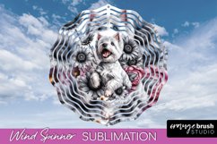 West Highland White Terrier Wind Spinner Dog Sublimation PNG Product Image 1