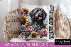 Dog Pillow Cover - Dog Mom Floral Pillow Sublimation Product Image 1