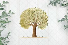 Woodland Tree Sublimation Clipart Product Image 1