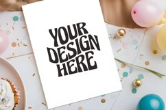 Birthday Card Mockup 5x7 Rustic Art Card Mockups Product Image 1