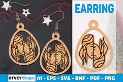 Zodiac Earring Lasercut | Earring Design Lasercut Product Image 1