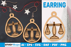 Zodiac Earring Lasercut | Earring Design Lasercut Product Image 1