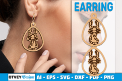 Zodiac Earring Lasercut | Earring Design Lasercut Product Image 2