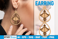 Zodiac Earring Lasercut | Earring Design Lasercut Product Image 2