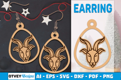Zodiac Earring Lasercut | Earring Design Lasercut Product Image 1