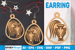 Zodiac Earring Lasercut | Earring Design Lasercut BUNDES 12 Product Image 13