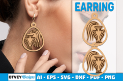 Zodiac Earring Lasercut | Earring Design Lasercut Product Image 2