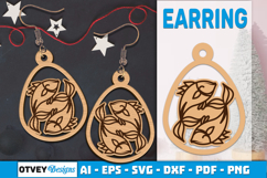 Zodiac Earring Lasercut | Earring Design Lasercut BUNDES 12 Product Image 2