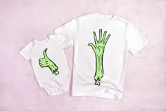 5 Zombie Green Hand Severed Halloween SVG PNG Illustrations Product Image 3