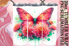 RADIANT GLOW 20oz TUMBLER WRAP, Butterfly Product Image 1