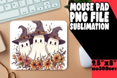 Watercolor Ghost Mouse Pad for Halloween PNG Product Image 1