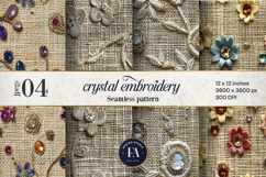 Crystal Embroidery Texture | Luxury Beaded Fabric Pattern Product Image 1