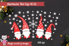 Christmas gnome, Snowflakes svg for tumbler Hot Cup 16 Oz Product Image 2