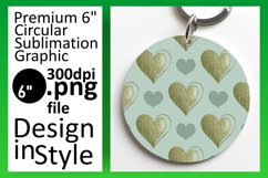 Charming Round Design Keychain Artwork , Heart Product Image 1