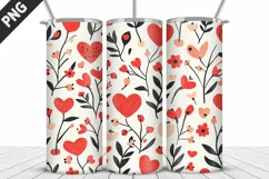 Lovely Hearts Tumbler Design | Valentine's Day Tumbler Wrap Product Image 5
