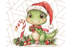 Christmas Dinosaur PNG Clipart, Cute Dino Holiday Art Png Product Image 2