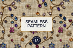Crystal Embroidery Texture | Luxury Beaded Fabric Pattern Product Image 3