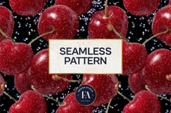 Glitter Coquette Cherry Pattern | Sparkly Glam Texture Paper Product Image 3