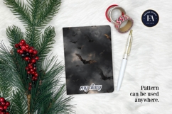 Bats Night Sky Pattern, Dark Gothic Bat Seamless Paper Product Image 4