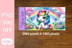 Cute unicorn sippy cup sublimation PNG, Kids tumbler PNG Product Image 3