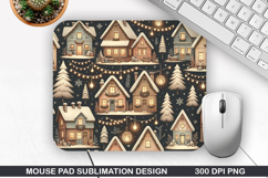 House Mouse Pad, Christmas Mouse Pad PNG Design Product Image 1