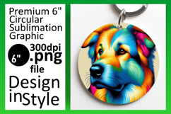 Dynamic Round Design Car Coaster PNG , Dog Product Image 1