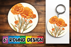 Artful Circle PNG for Coaster Design , Beauty Flower Product Image 1