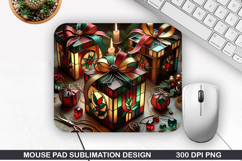 Mouse Pad Sublimation, Christmas Mouse Pad PNG Design Product Image 1