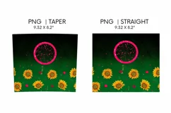 Sunflower Tumbler Sublimation | 20 oz | Taper | Straight Product Image 4