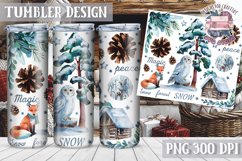 Sublimation Tumbler WRAP Christmas Design Quote Watercolor Product Image 1