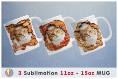 3 Photo Frame Patterns. 3D Hole in Wall - 11oz-15oz Mug. Product Image 1