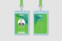 Green Color ID Card Template Design vector Product Image 1