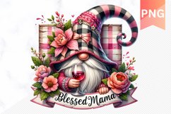 Blessed mama Sublimation Gnome - PNG Design Product Image 1