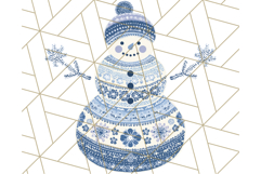 Patterned Snowman Silhouette PNG Clipart Product Image 2